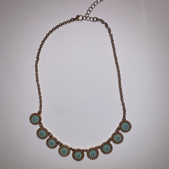 Teal and Gold Bubble Necklace - Picture 1 of 1